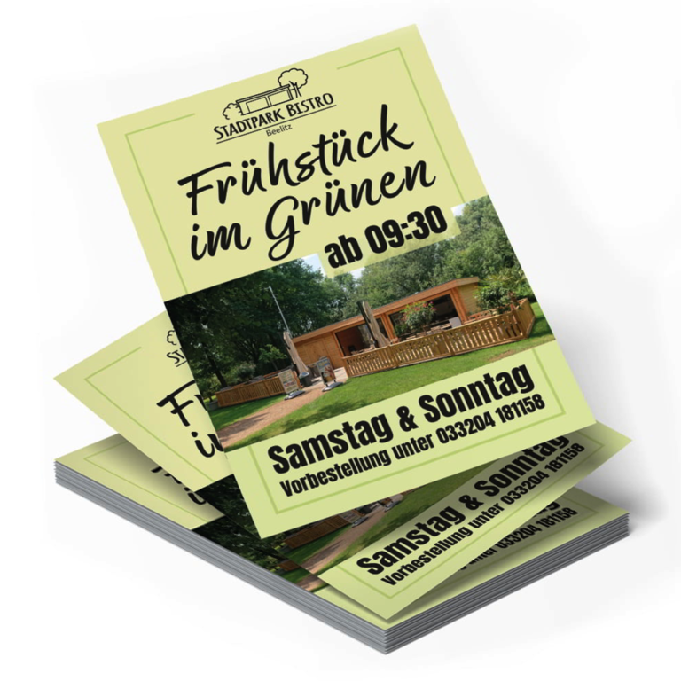 Plakat Frühstück im Grünen